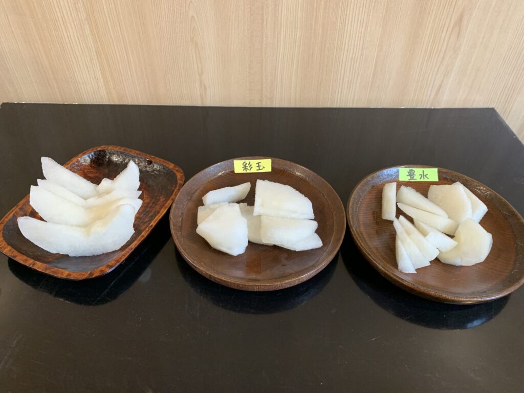 彩玉、豊水が最盛期に入りました!